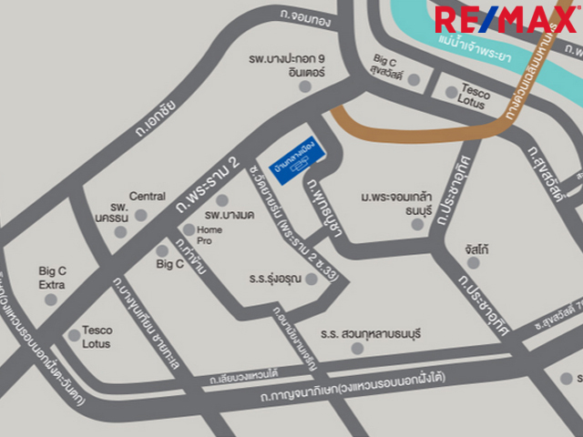 ขายบ้านกลางเมือง พระราม2 พุทธบูชา หลังริมใน ใหญ่ เนื้อที่ 32 ตร.ว